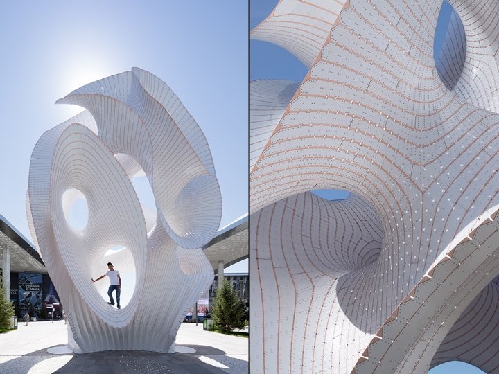 “最低限度 | Maxima”装置由 Marc Fornes 设计，哈萨克斯坦阿斯塔纳