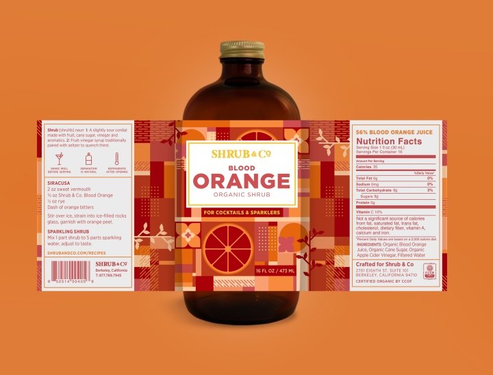 Shrub & Co 标签由 Nørvik Design 设计 Shrub & Co 标签由 Nørvik Design 设计