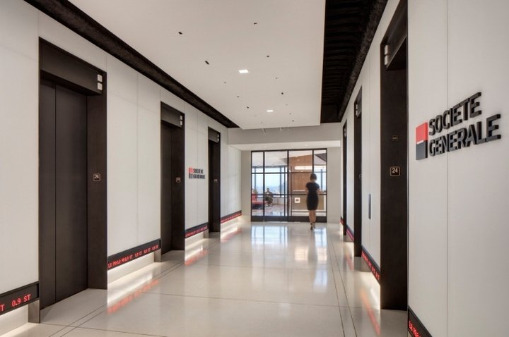 法国兴业银行办公室，由 Ted Moudis Associates 设计，芝加哥 - 伊利诺伊州