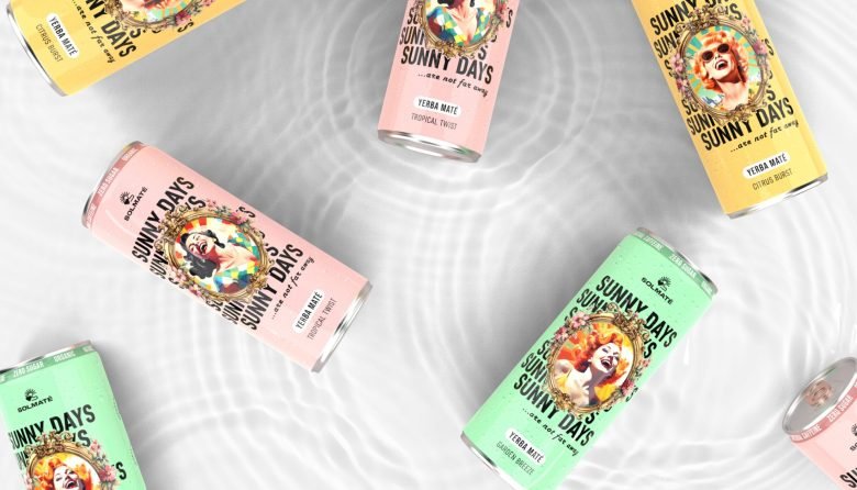 Solmaté Sunny Days Yerba Maté 饮料，由 Matrafox studio 制作