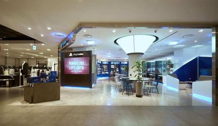 索尼 PlayStation 休息室，由 IMA 工作室设计，韩国首尔