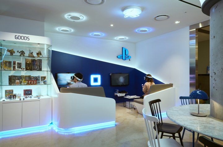 索尼 PlayStation 休息室，由 IMA 工作室设计，韩国首尔