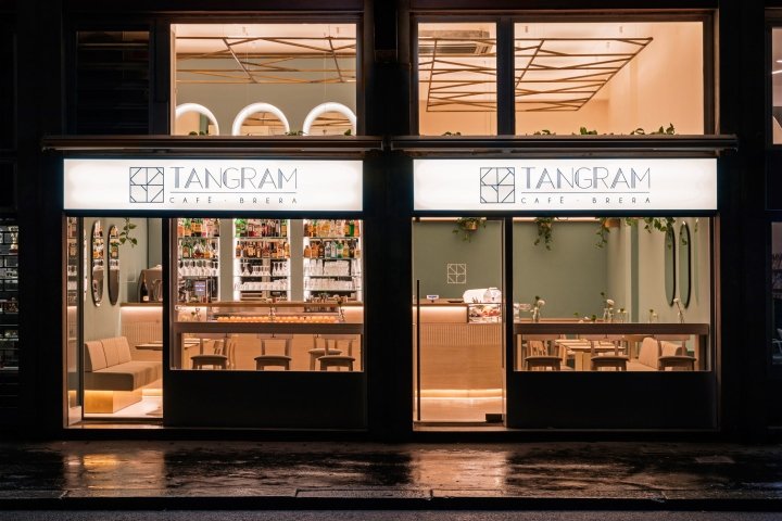 由 Correa Granados Architects 设计的七巧板咖啡馆，意大利米兰