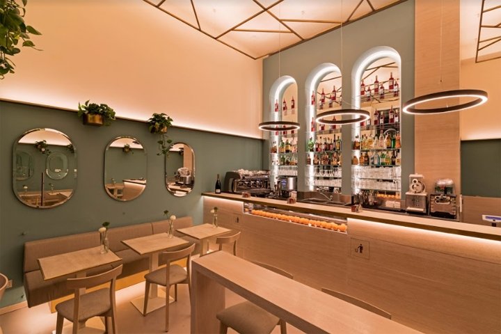 由 Correa Granados Architects 设计的七巧板咖啡馆，意大利米兰