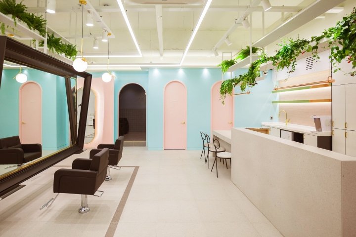 The Mode Hair 由 SSOMOO DESIGN 设计，韩国议政府市