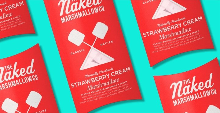 The Naked Marshmallow 联合品牌和包装设计由 Design Happy 设计