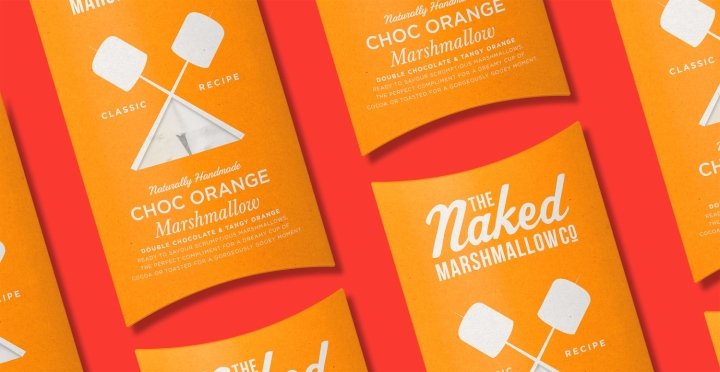 The Naked Marshmallow 联合品牌和包装设计由 Design Happy 设计