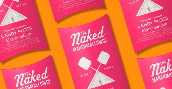 The Naked Marshmallow 联合品牌和包装设计由 Design Happy 设计