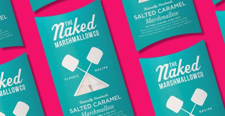 The Naked Marshmallow 联合品牌和包装设计由 Design Happy 设计