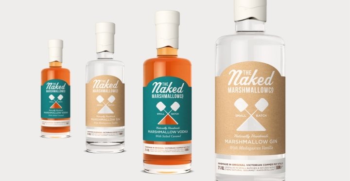 The Naked Marshmallow 联合品牌和包装设计由 Design Happy 设计