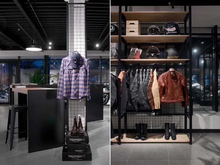 由 Alex Feskov 设计的 Triumph 摩托车店，俄罗斯莫斯科