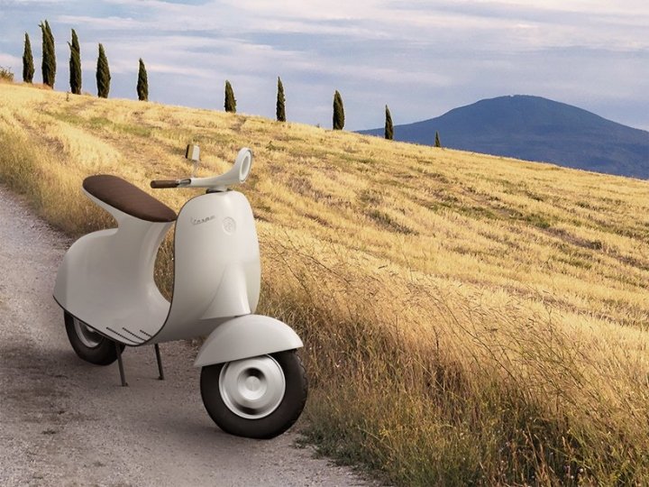 Giulio Iacchetti 设计的 Vespampère 电动滑板车 Giulio Iacchetti 设计的 Vespampère 电动滑板车