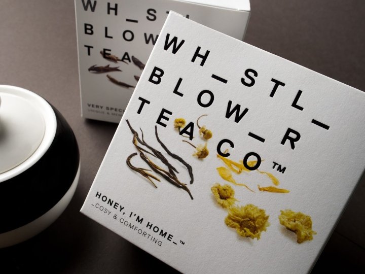 Black Squid Design 设计的 Whistle Blower Tea Co. 包装