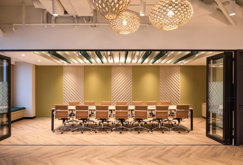 佳沛在上海的新办公室以奇异果为灵感。 佳沛在上海的新办公室以奇异果为灵感。