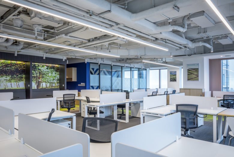 佳沛在上海的新办公室以奇异果为灵感。 佳沛在上海的新办公室以奇异果为灵感。