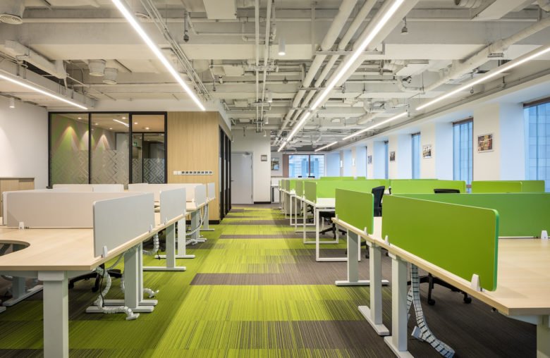 佳沛在上海的新办公室以奇异果为灵感。 佳沛在上海的新办公室以奇异果为灵感。