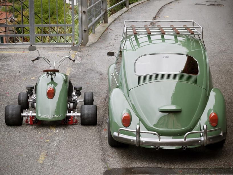 这辆由 aldekas studio 设计的卡丁车是由原来的大众甲壳虫制成的