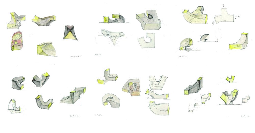 xi 工作室建造了雕塑般的“桃小屋”亭作为中国农村社区中心的一部分