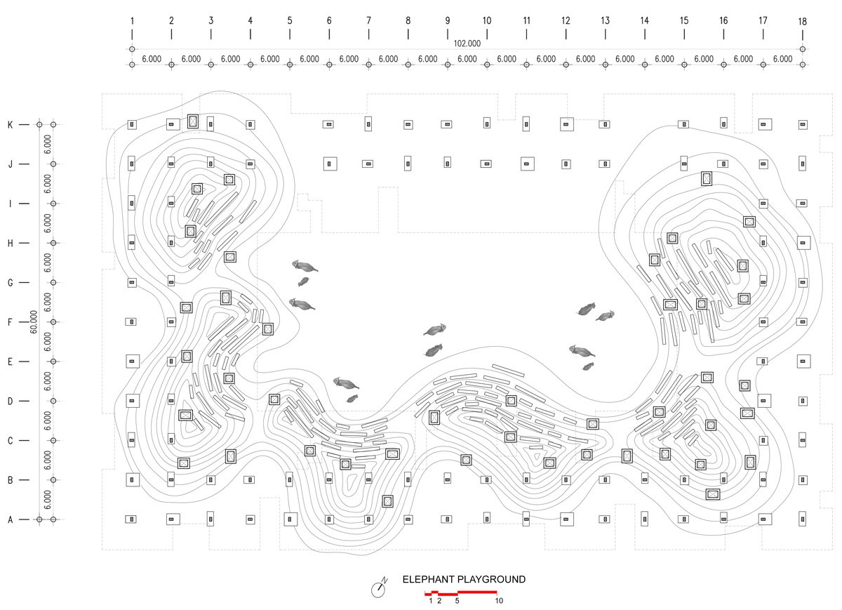 曼谷项目工作室为泰国大象和人类创建“文化庭院”