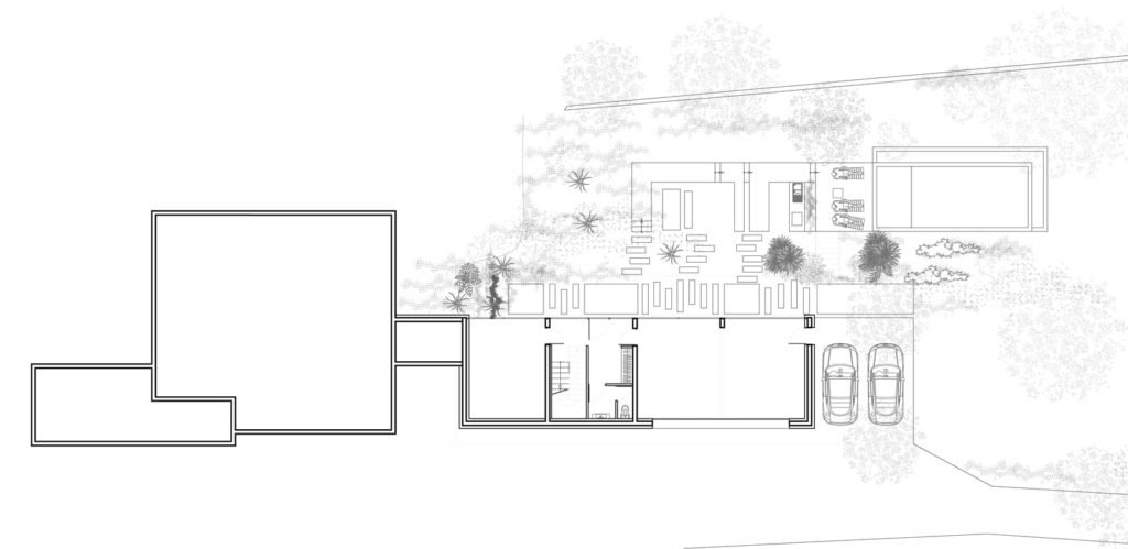 brengues le pavec 在法国南部的房屋扩建中增加了镜面游泳池