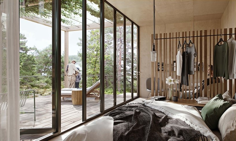 可持续木屋开发和谐地落户挪威海岸