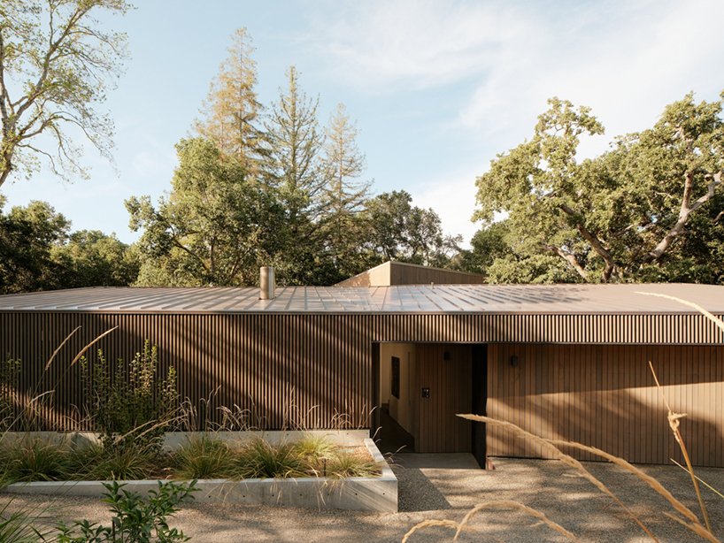 现场建筑将其黎明岭房屋分开,以容纳现有的橡树 现场建筑将其黎明岭房屋分开,以容纳现有的橡树