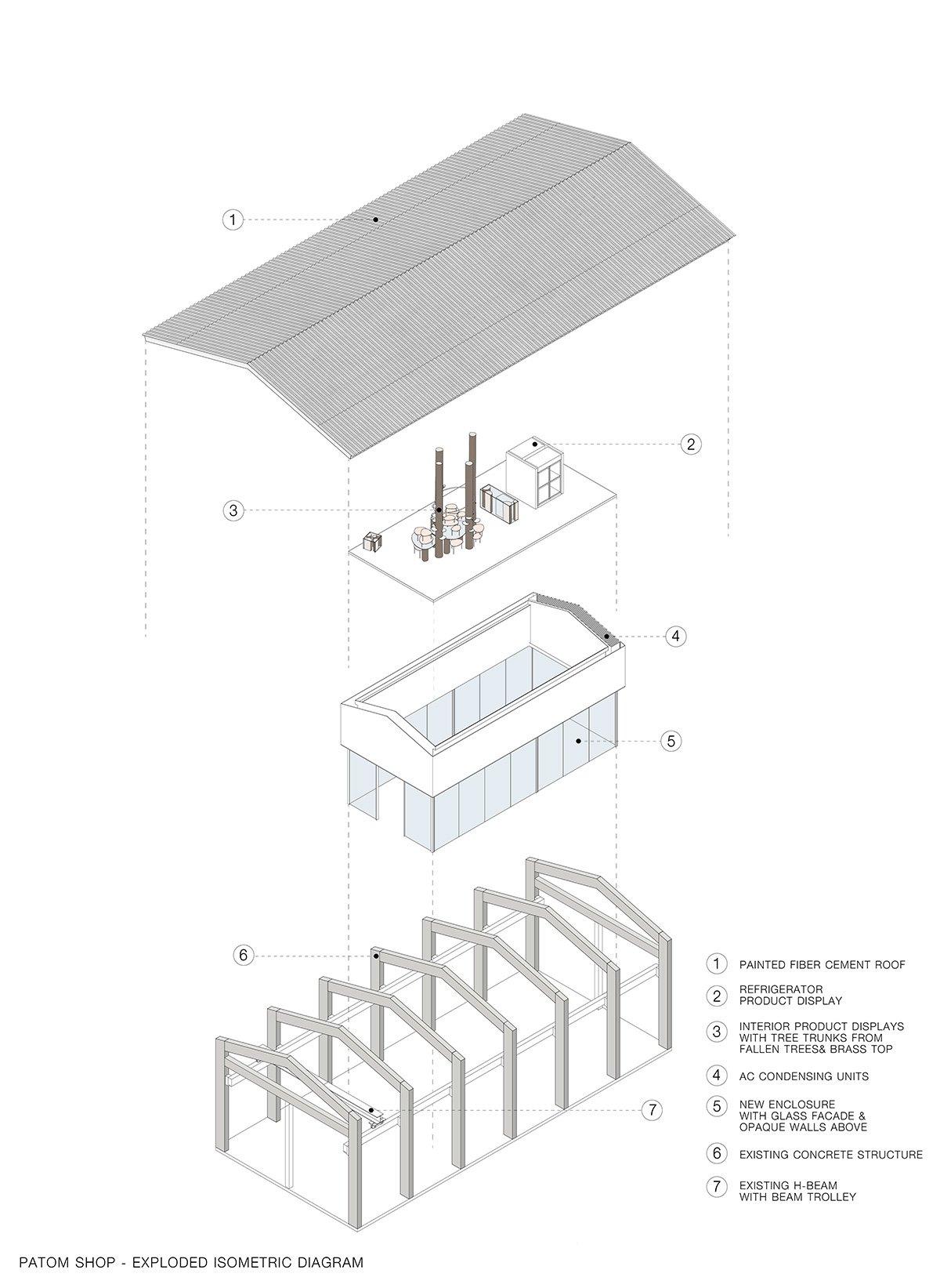 泰国 NITAPROW patom 咖啡馆的透明体量展示了富有表现力的折叠屋顶 泰国 NITAPROW patom 咖啡馆的透明体量展示了富有表现力的折叠屋顶