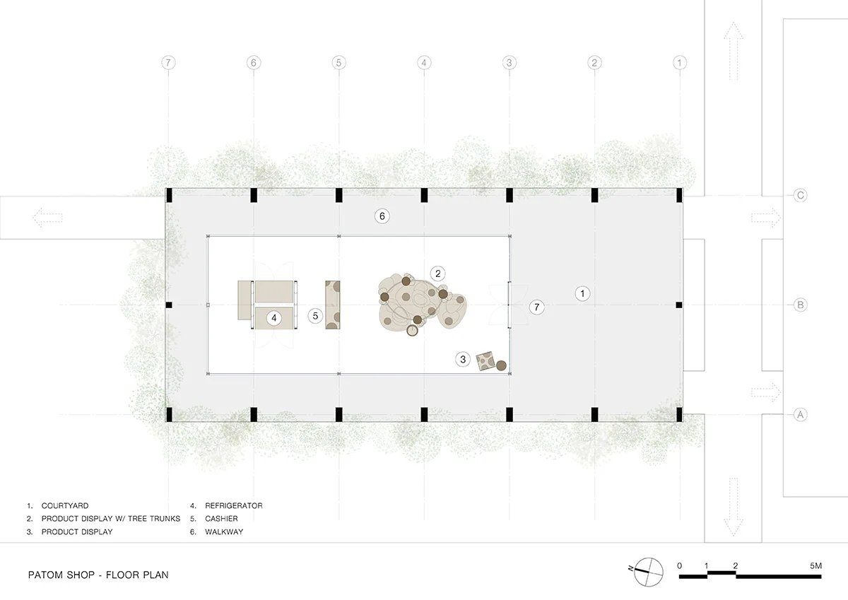 泰国 NITAPROW patom 咖啡馆的透明体量展示了富有表现力的折叠屋顶 泰国 NITAPROW patom 咖啡馆的透明体量展示了富有表现力的折叠屋顶