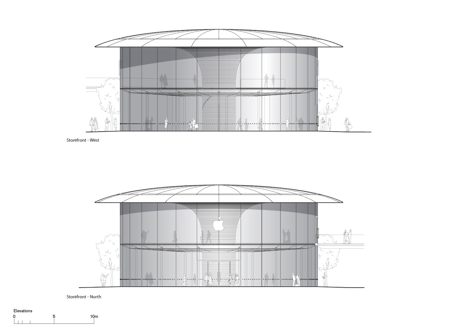 曼谷的“苹果中心世界”坐落在悬臂树冠下