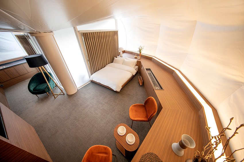 archiworkshop 设计的 glamtree 度假村坐落在韩国的森林中