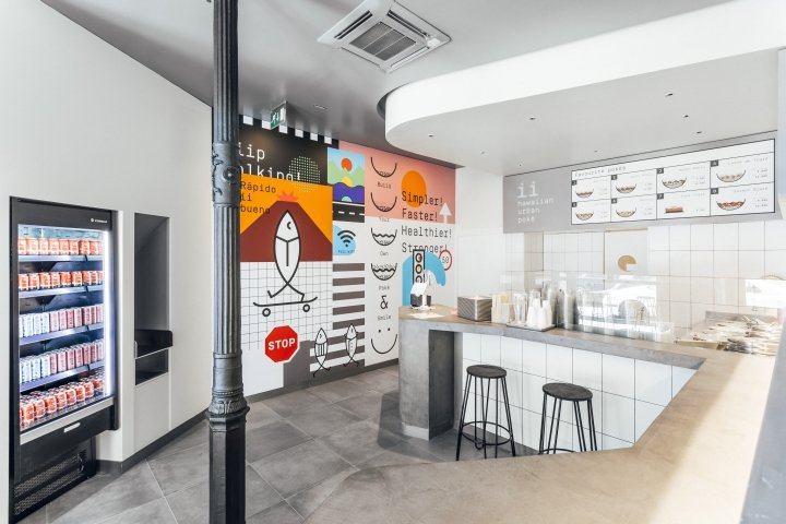 ii Poke 餐厅由 Metica Retail Thinking 设计，马德里 – 西班牙