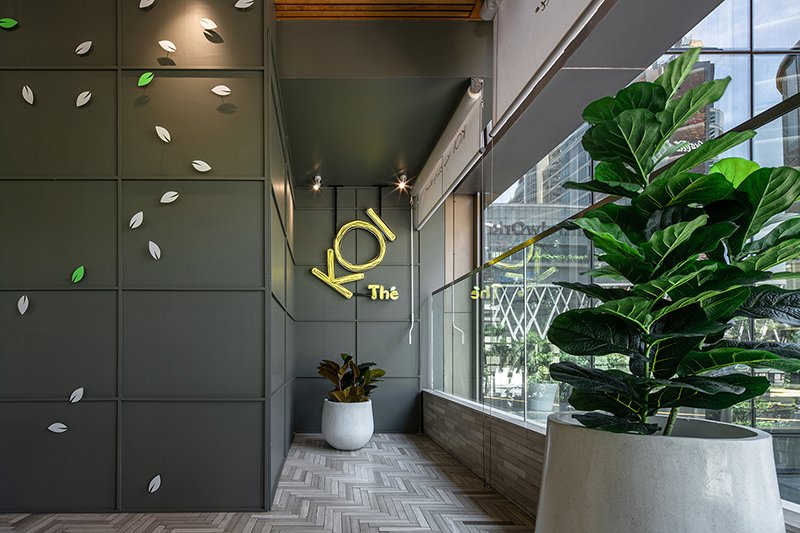 泰国曼谷盖索恩村 KOI thé 旗舰店设计引入招牌菜单