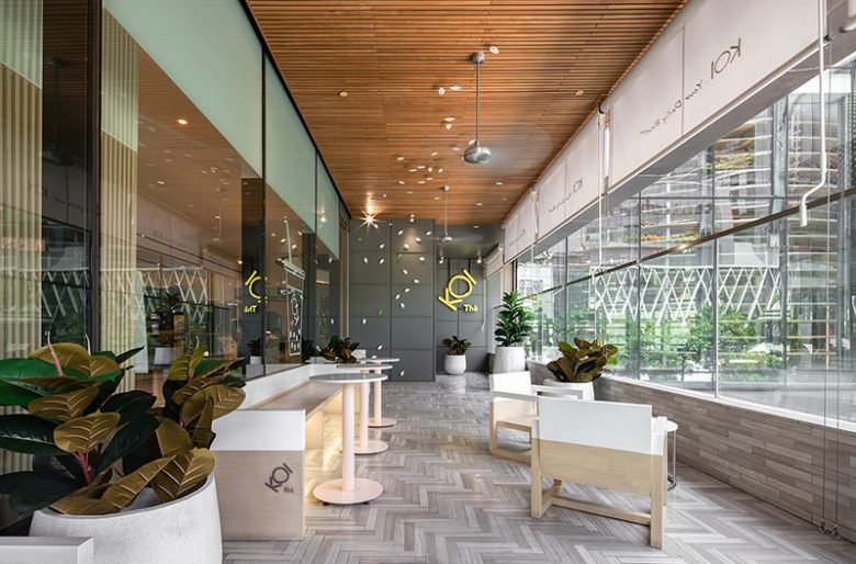 泰国曼谷盖索恩村 KOI thé 旗舰店设计引入招牌菜单