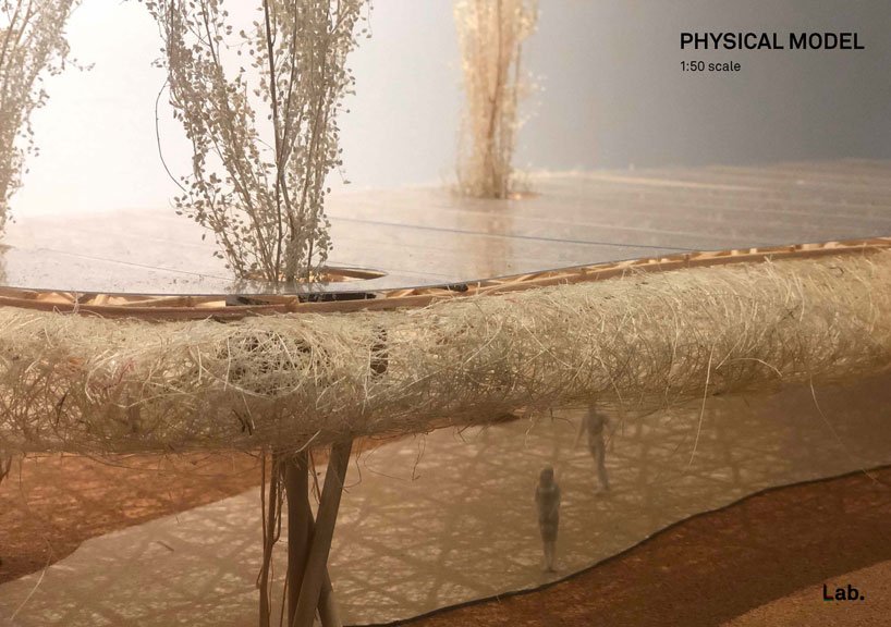 实验室。为中国风景区引入巨大的竹棚和巢状结构