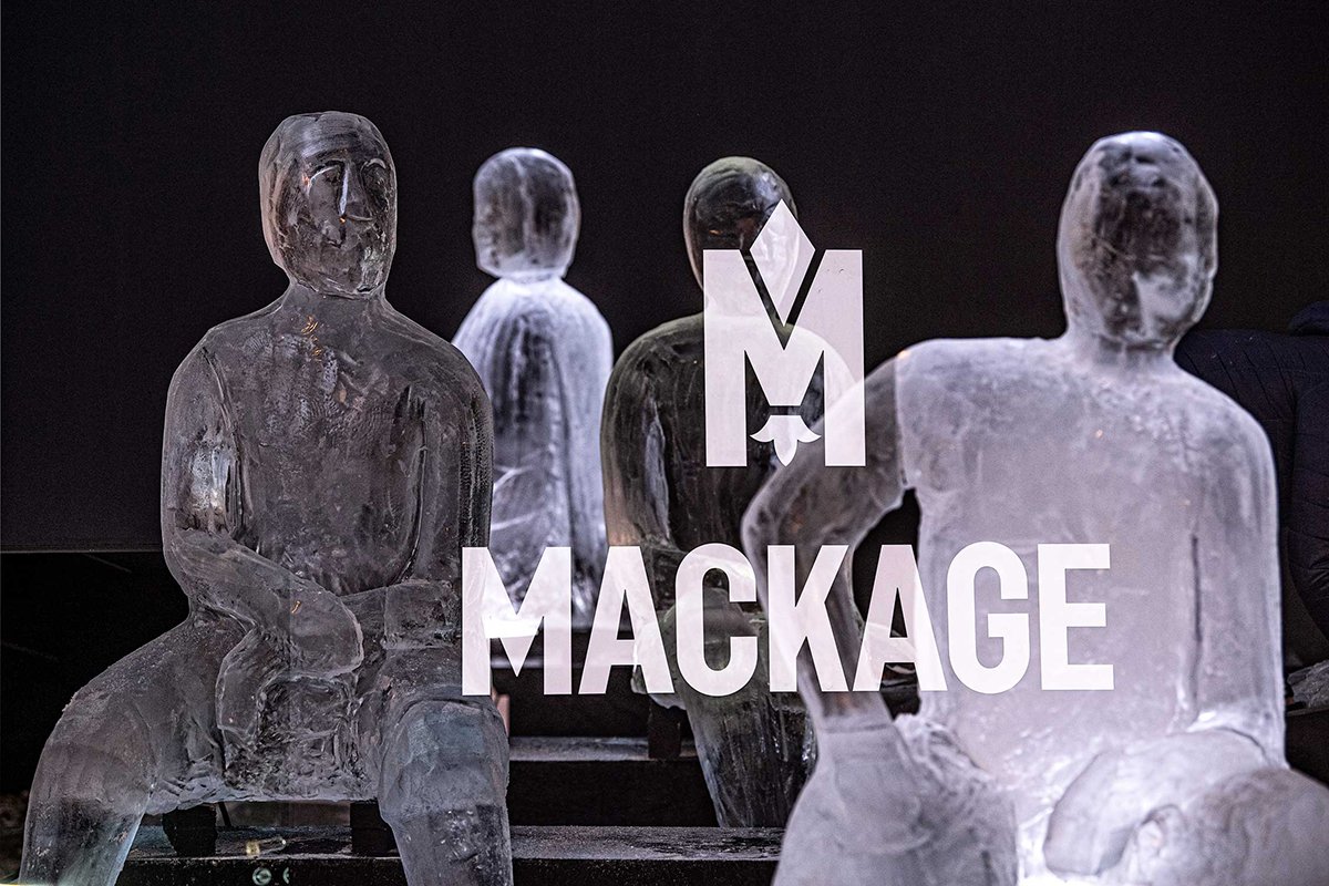 Wea / Pitti Uomo 97 / Mackage 的 Mackage 展览装置，外太空的冰冷之谜