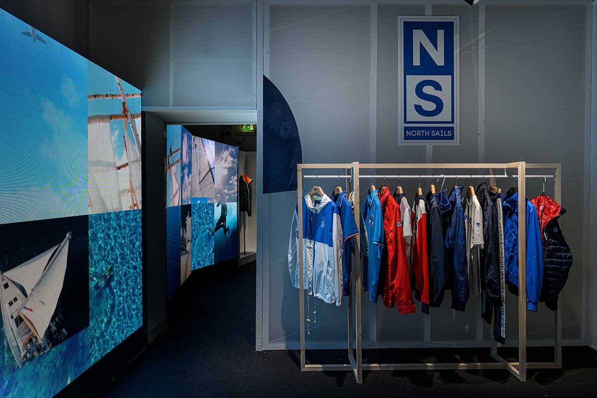 North Sails 的展览装置由 WEA / Pitti Uomo 96 / North Sails 设计,海浪的味道 North Sails 的展览装置由 WEA / Pitti Uomo 96 / North Sails 设计,海浪的味道