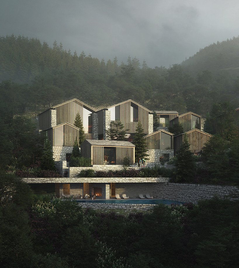 奥本海姆建筑模仿瑞士的山坡村庄，设有马焦雷湖休养所