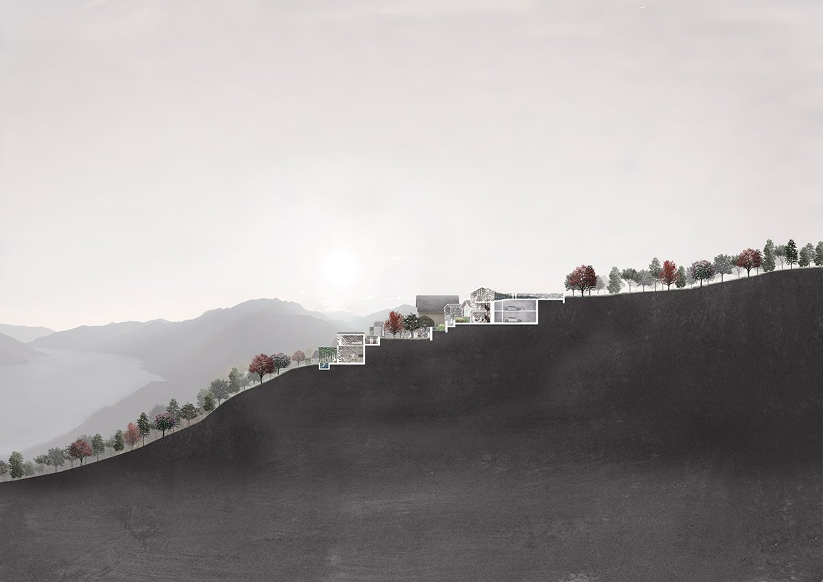 奥本海姆建筑模仿瑞士的山坡村庄，设有马焦雷湖休养所