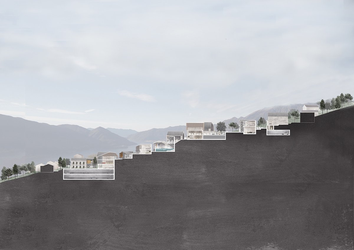 奥本海姆建筑模仿瑞士的山坡村庄，设有马焦雷湖休养所