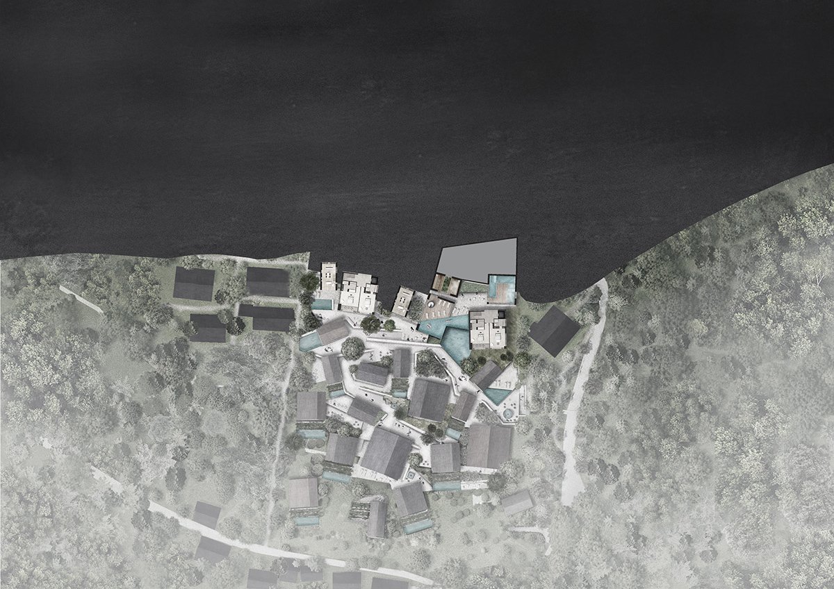 奥本海姆建筑模仿瑞士的山坡村庄，设有马焦雷湖休养所