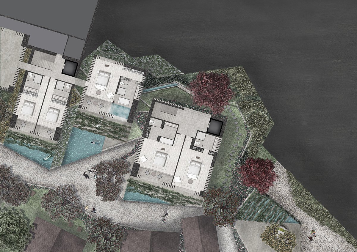 奥本海姆建筑模仿瑞士的山坡村庄，设有马焦雷湖休养所