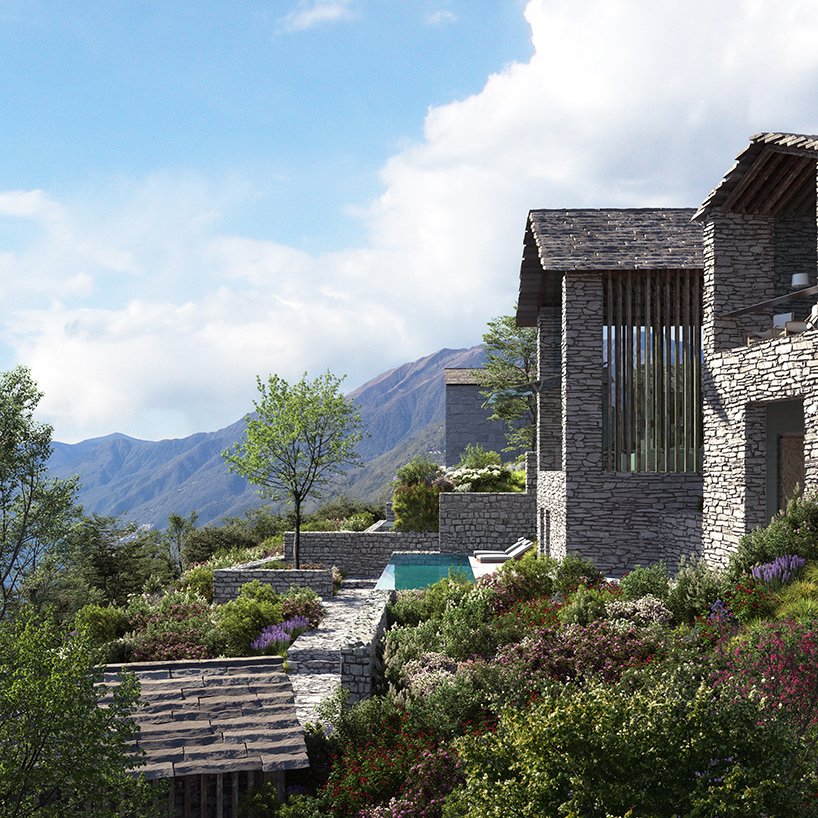 奥本海姆建筑模仿瑞士的山坡村庄，设有马焦雷湖休养所