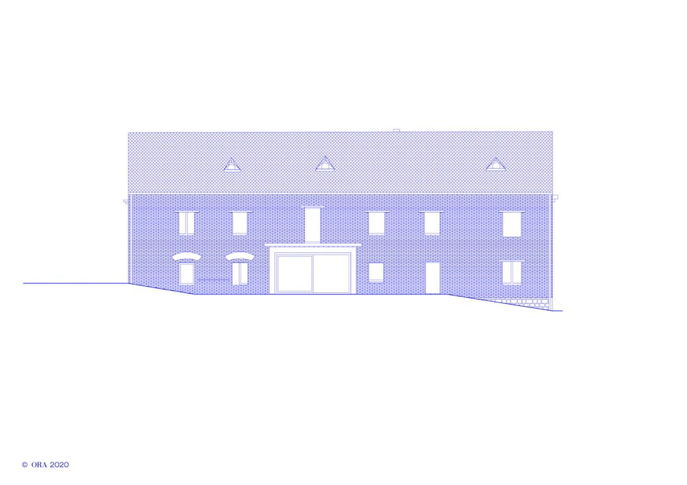 ORA 在捷克共和国的砖砌废墟中插入当代住宅