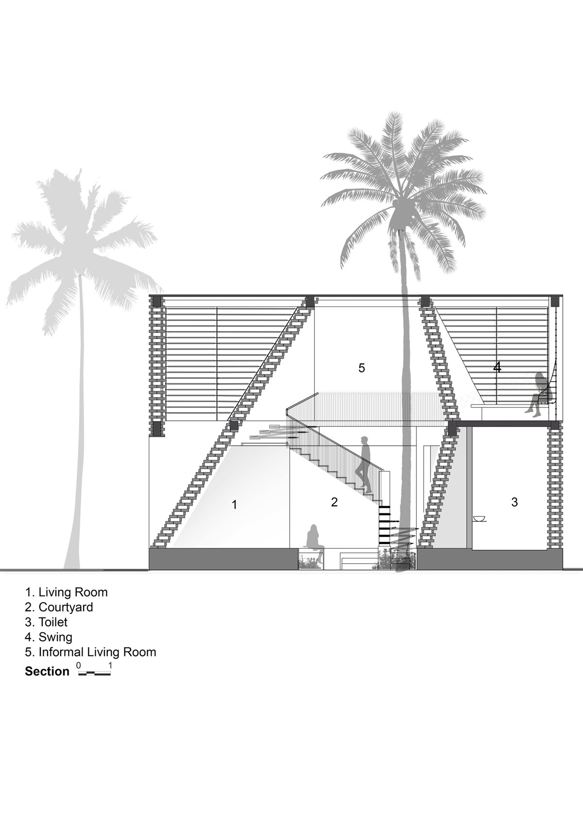 发光、起伏的砖砌结构定义了印度墙工的旋转屋