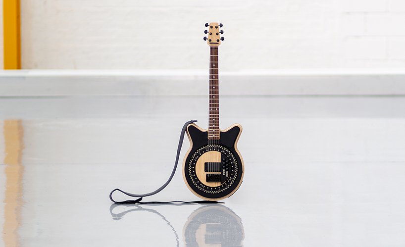 自弹奏电动“圆吉他”的拾音速度高达 250 bpm 自弹奏电动“圆吉他”的拾音速度高达 250 bpm