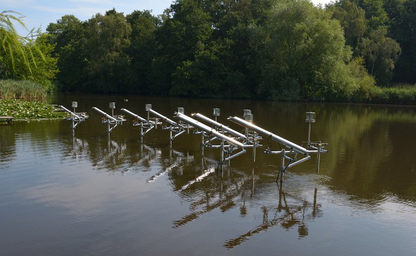 Ronald van der Meijs 设计的池塘装置利用天气条件来产生声音