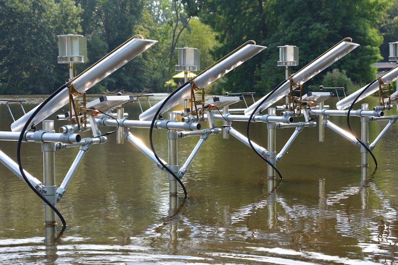 Ronald van der Meijs 设计的池塘装置利用天气条件来产生声音