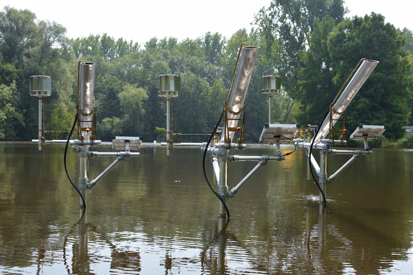 Ronald van der Meijs 设计的池塘装置利用天气条件来产生声音