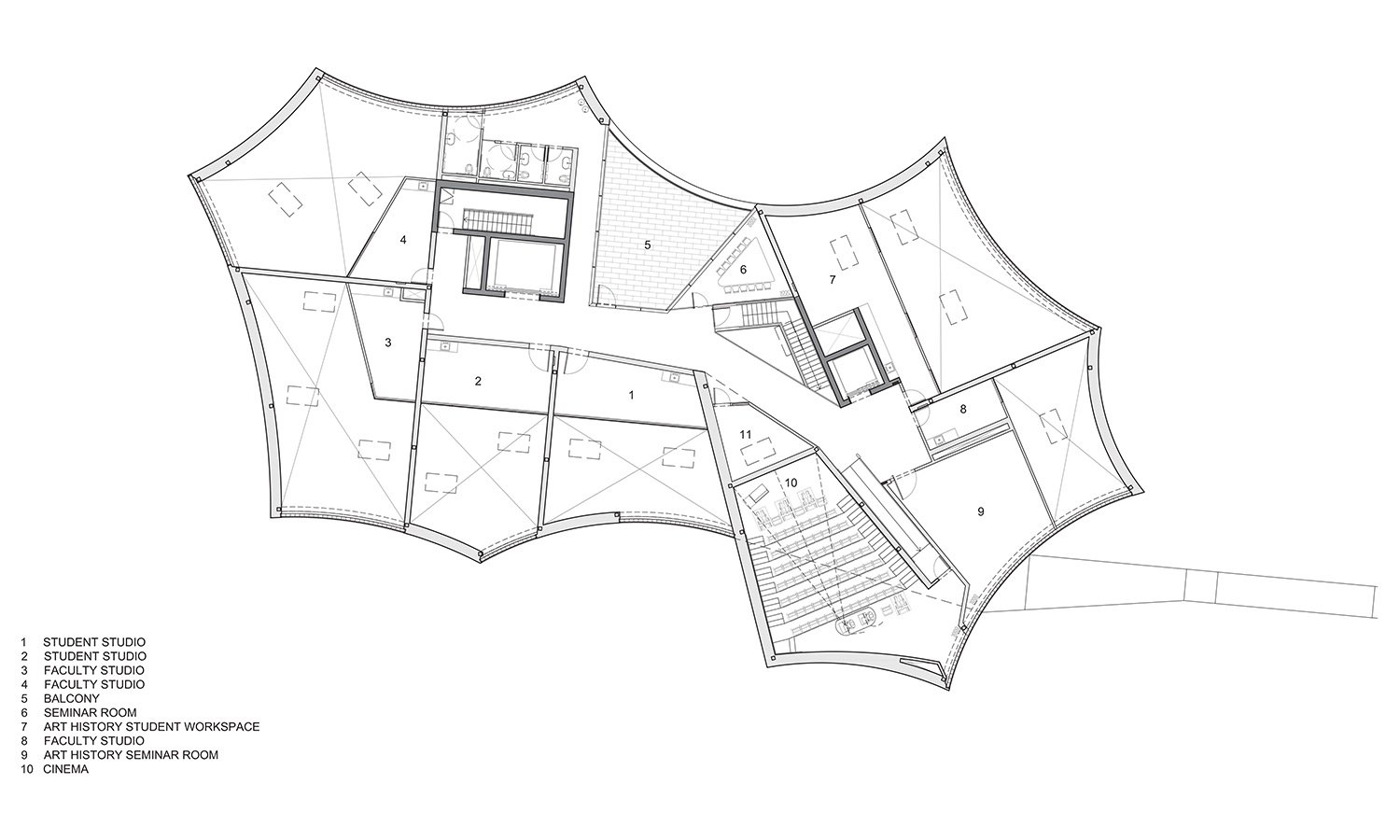 史蒂文·霍尔建筑师事务所在富兰克林与马歇尔学院开设“冬季视觉艺术大楼”