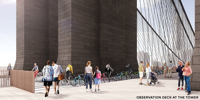 hyuntek yoon 重新思考布鲁克林大桥的高架人行道和自行车道